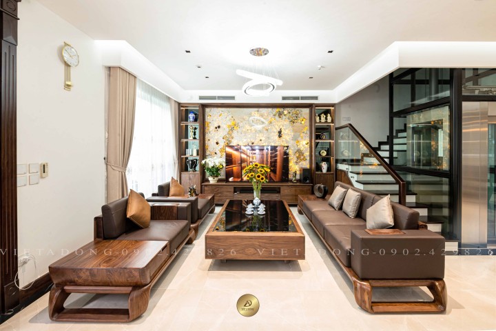 Sofa gỗ óc chó SF-40